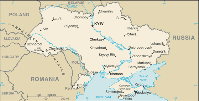 Map of Ukraine (CIA)